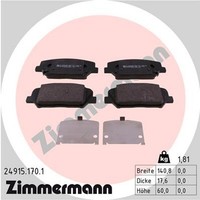 Bremsbelagsatz Scheibenbremse Zimmermann 24915.170.1 FüR KIA Hyundai Veloster JD