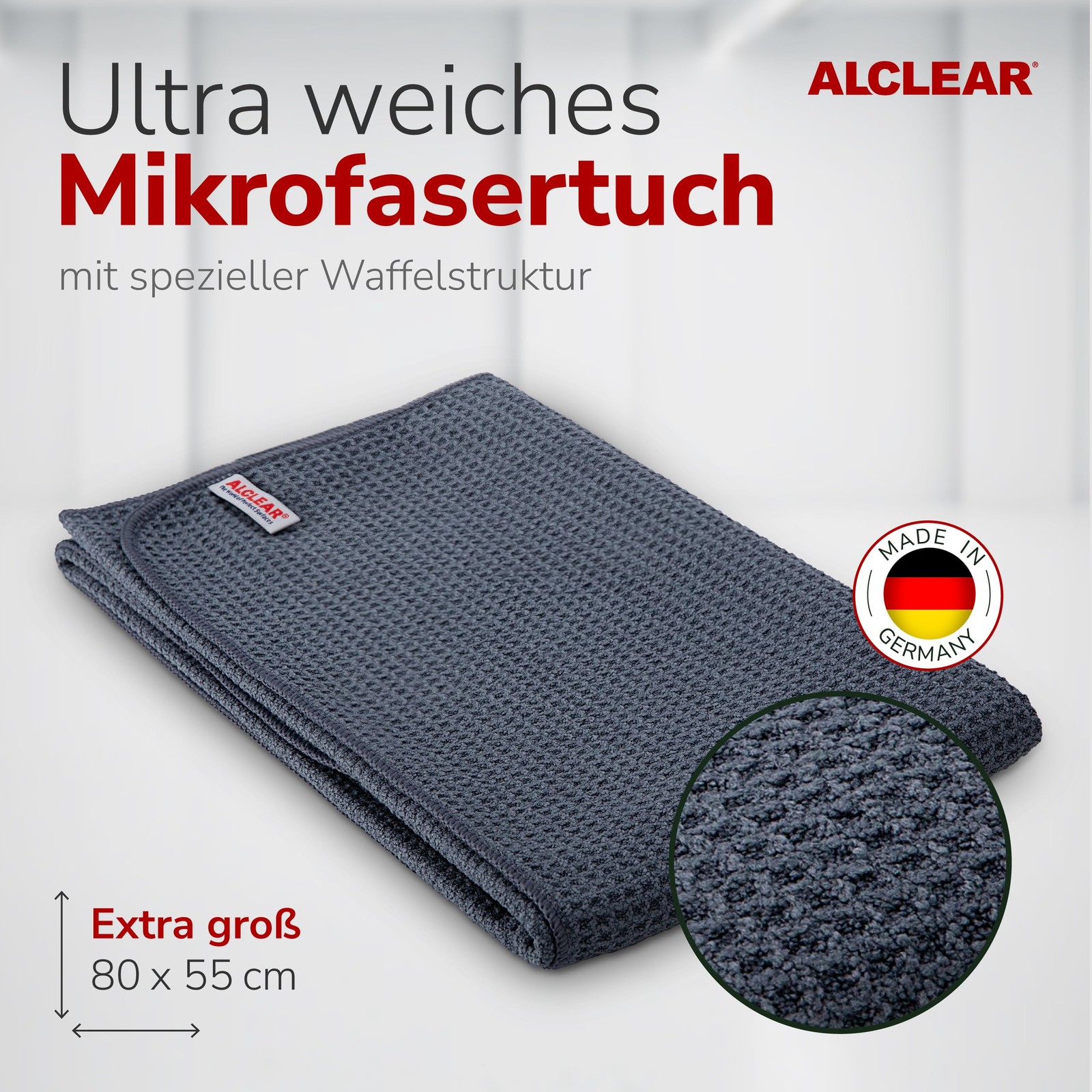 Chiffon microfibre absorbant et sans rayures pour surfaces fragiles et vitres