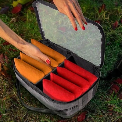 Cornhole Bag Carry Case Corn Hole Bag Holder Cornhole Bag Carrier for Outdoor - Image 1 of 4