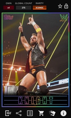 LA Knight - Rainbow Base Iconic - Topps Slam Glow 25 Digital