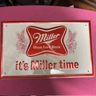 Vintage Miller High Life Beer “It’s Miller Time”Metal Sign 1982