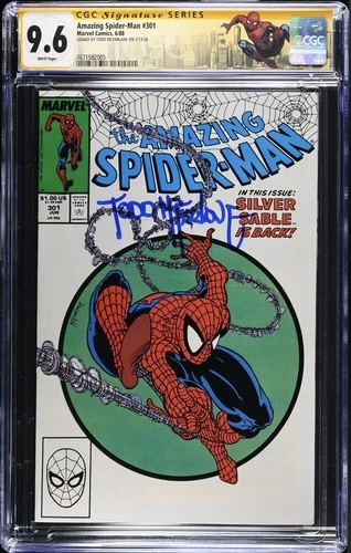 Amazing Spider-Man #301 CGC 9.6 Todd McFarlane Sig. & Silver Sable - 4671582005