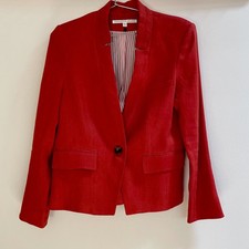 VERONICA BEARD Dickey Blazer Womens sz 10 Orange CLAY Linen