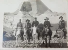 WW1 RPPC Photo Postcard AIF Troops Pyraminds Details to Rear. "Cairo Worst Spot"