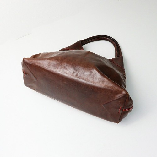 ANRIKUIR Leather Handbag Brown 35cm Vintage Look Minor Scuffs Japan Used - Picture 2 of 8