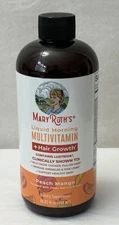 Mary Ruths Liquid Morning Multivitamin + Hair Growth Peach Mango 15.22 fl oz