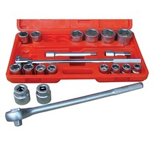 21 Pc. 3/4” Dr. 6-Point Fractional Socket Set 10021 ATD Metal Silver Sockets,