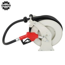 Fuel Hose Reel Retractable Diesel Hose Reel 33'  1" With Auto Refueling Nozzle