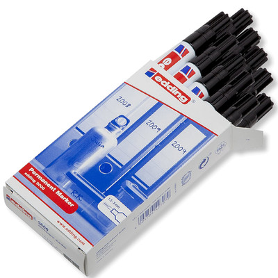 Edding 3000 schwarz Permanent Marker Stift wasserfest 10 Stück