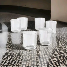 Set of 6 Mid Century Mod. Double Old Fashion Glasses Project 62 DOF Saybrook 