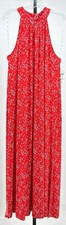 Bar III Women Red Floral Sleeveless Maxi Dress Aurora 10834236-260 XL