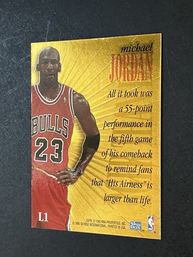 1995-96 Skybox Premium Michael Jordan Larger Than Life L1 - Picture 10 of 14