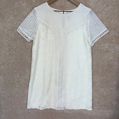 Anthropologie HD in Paris Lace Shift Dress Size Medium Bride Bachelorette