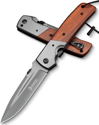 5'' DA52 Survival Knife with Rosewood Handle Ambidextrous Design