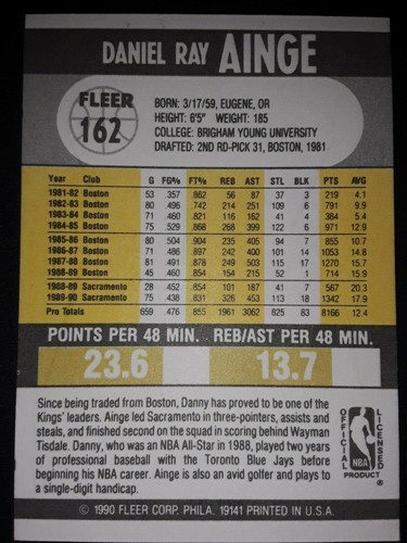 1990-91 Fleer NBA Basketball Trading Cards (25-185) - Pick your Card(s) - Picture 29 of 31
