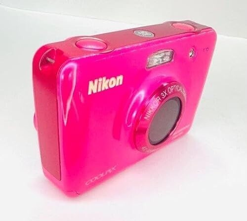 Nikon COOLPIX S30 10.1MP Waterproof Digital Camera Pink Tested