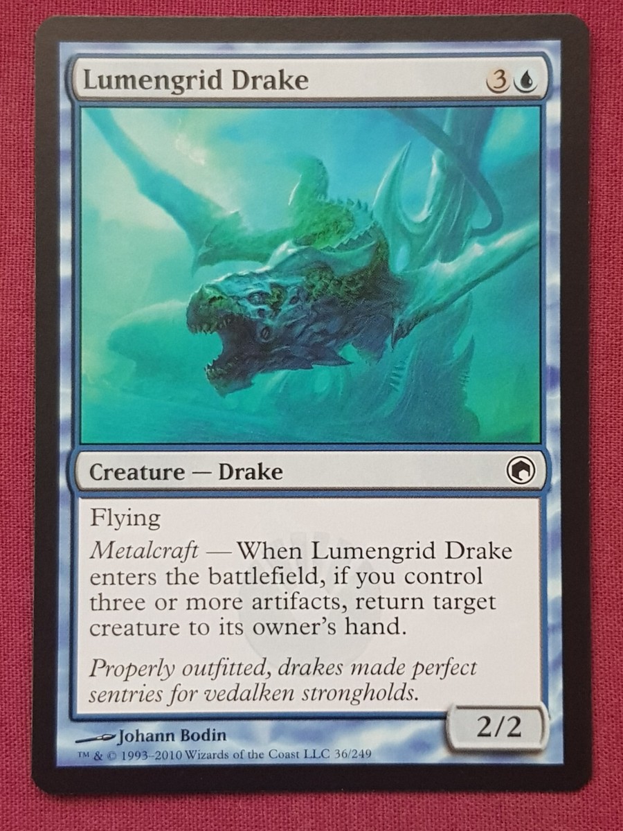 Magic The Gathering SCARS OF MIRRODIN LUMENGRID DRAKE blue card MTG | eBay