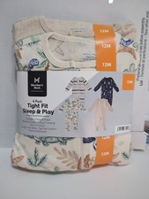 NWT Member's Mark Baby's Toddlers 4-Pack Tight Fit Sleep  Play Pajamas Sz 12M