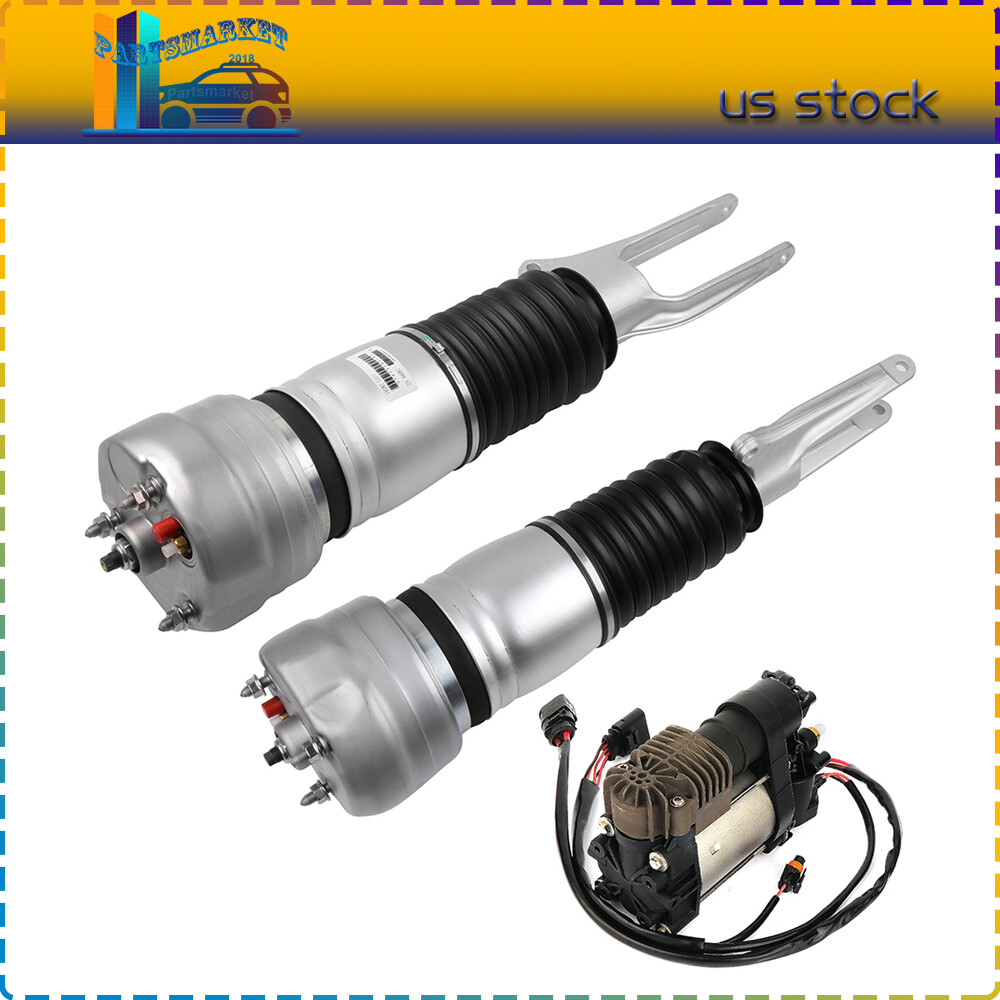 Front Air Suspension Strut Air Compressor For Porsche Panamera 2010-2013 3PCS