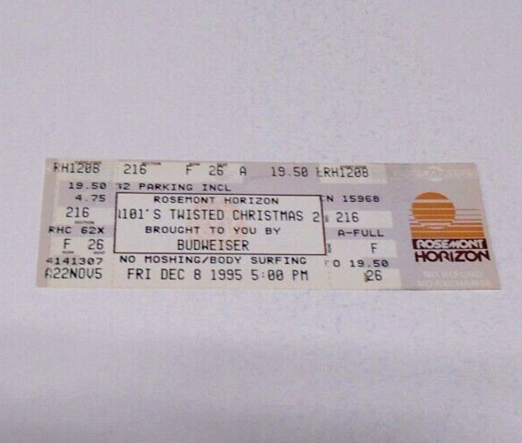 ボーカロイド CRUISE TICKET 1995 Q101 TWISTED 2 CONCERT TICKET ROSEMONT HORIZON CHICAGO