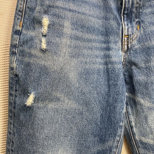 Jeans J Crew Slouchy Boyfriend In Barn Wash taglia 27 med wash orlo grezzo invecchiato - Foto 5 di 12
