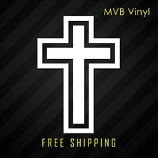 Cross Vinyl Decal Sticker | Christian Jesus God Religious Window Laptop 223