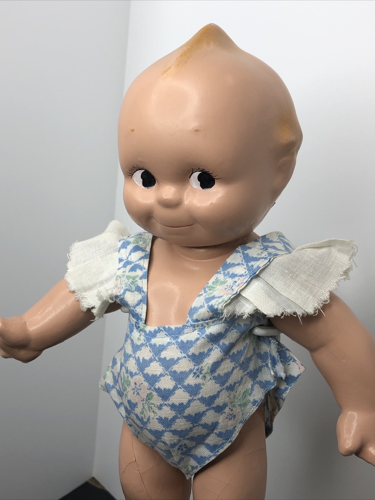 12” Vintage Antique Kewpie Doll Compo Jointed Legs Repainted Original Outfit #SF