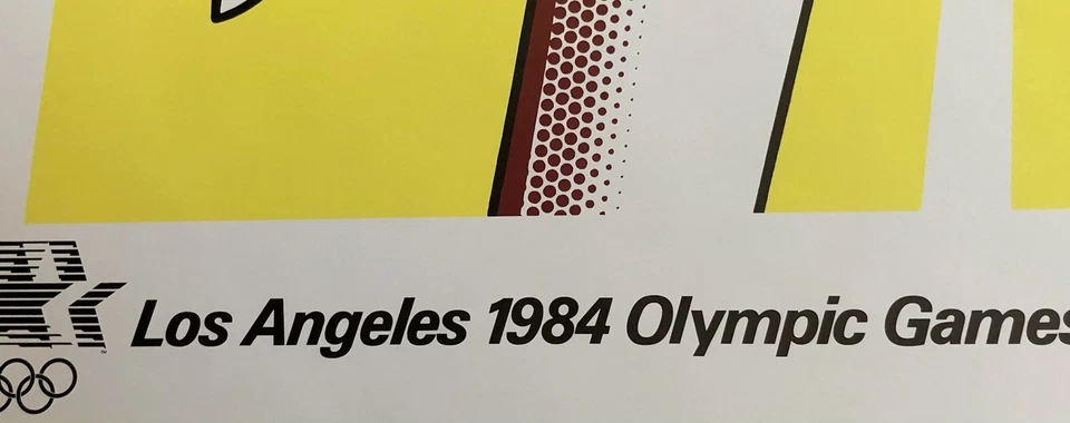 Póster Olímpico Roy Lichtenstein 1984 Los Ángeles 24" x 36" Edición Limitada Foto 4 de 4