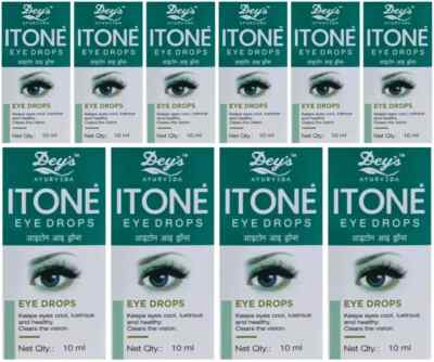 ITONE Augentropfen je 10ml Kräuter Ayurvedische Augen Wellness (10 Packungen)...