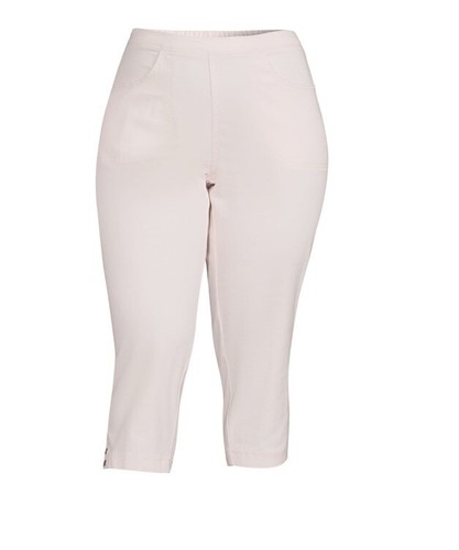 Just My Size Pink Pull On Cropped Pants W/Snap Hem Size 3X - Picture 6 of 9