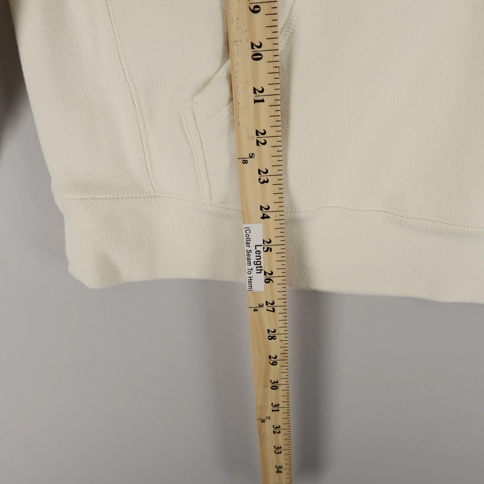 OFF WHITE Felpa con cappuccio Drift Independent Trading adulto M bianco sporco tasche a mano pullover