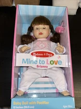 Melissa & Doug Mine to Love Brianna 12" Soft Body Baby Doll with Pacifier NIB