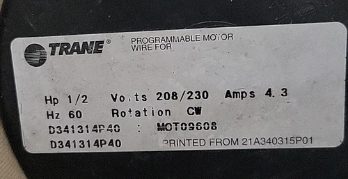 OEM GE TRANE MOT09608 1/2 HP CN02 01406K ECM MODULE HVAC USA 🇺🇸 SELLER FREE...