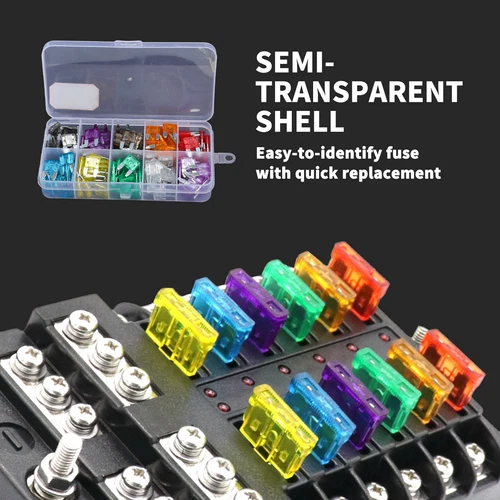 120 pc Mini Car Fuse Assortment Assorted Kit Blade Set Auto Truck Automotive ATM - Picture 4 of 14