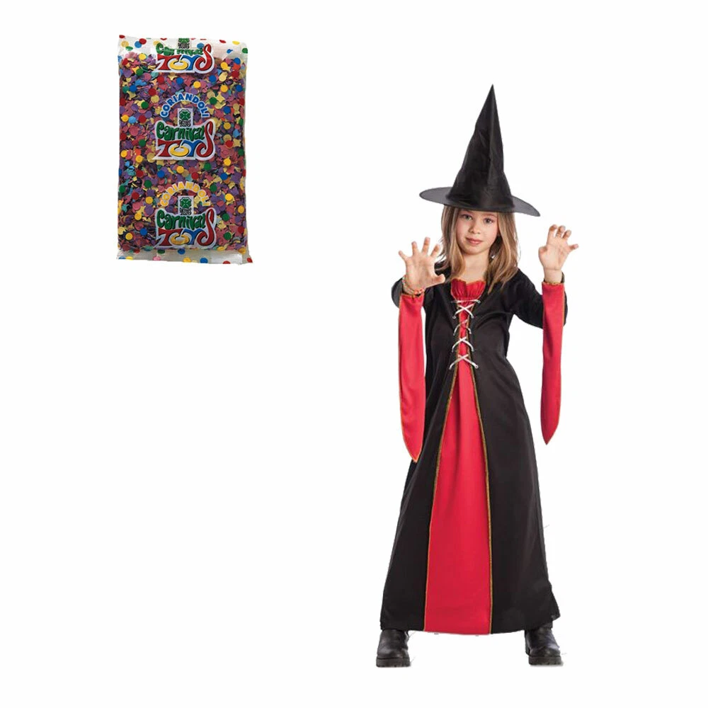 Costume Da Strega Per Bambina/o - Completo Carnevale Nero - Maga - Foto 6