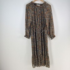 Preview target dress womens 14 fit flare midi multicolour paisley belt  105614