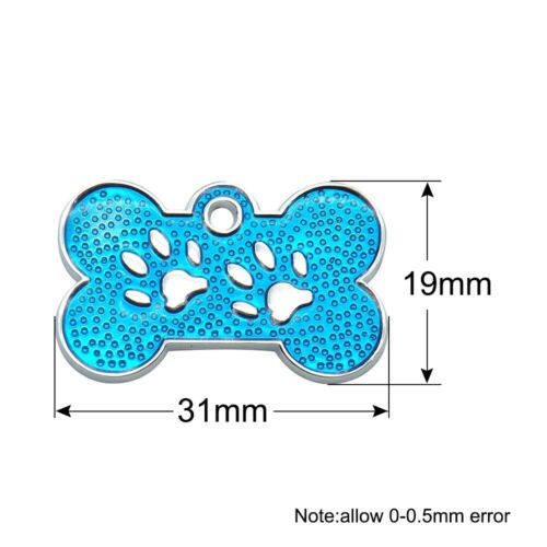 Stainless Pet ID Name Tag Personalised Dog Puppy Customised Engraved Bone Tags - Picture 2 of 6