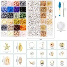NATASIS 8000 Pieces Polymer Clay Beads Set 6mm for Bracelet jewerly Making kit,D