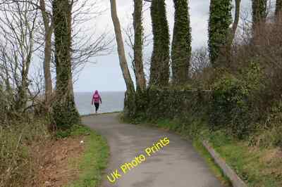 Foto 6x4 North Down Coastal Path Crawfordburn Ein Wanderer auf dem Weg ca. c2015