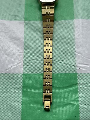 Vintage Timex Gold Tone Green Dial Manual Wind Women\'s Watch RARE Green-Dial Mechanical Timex Watch | 1970s Vintage Timex  main image 2