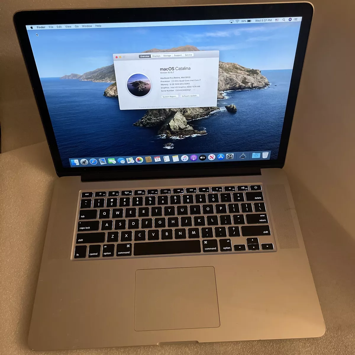 Støjende alder Ciro Apple MacBook Pro 15&#034; Retina Core i7 2.6ghz 16GB Ram 128gb SSD OS  10.15 | eBay