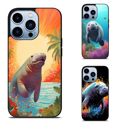 Hard TPU Cover acrylic tropical manatee For Samsung Galaxy Motorola Apple iPhone