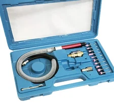 16pc 1/8" Micro Air Die Grinder Pencil Type Polishing Engraver Dremel Tool Kit 