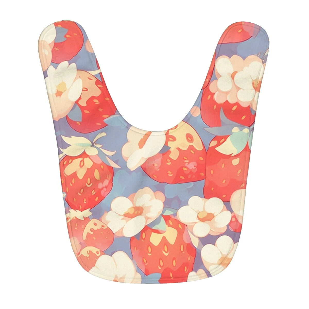 Summer Strawberries Fleece Baby Bib
