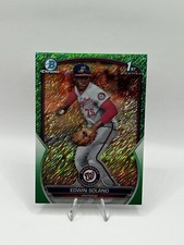 2023 Bowman Chrome 1st Bowman Edwin Solano Green Shimmer /99 Nationals