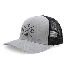 New York City NYC Hat for Men Women – Snapback Trucker Baseball Cap (Grey/Black)