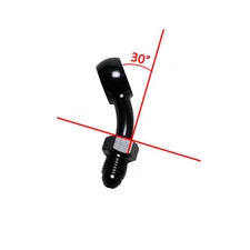 Black AN3 12mm 30 Degree Banjo Brake Line Fittings for Harley FLHR FLHX Dyna FXD