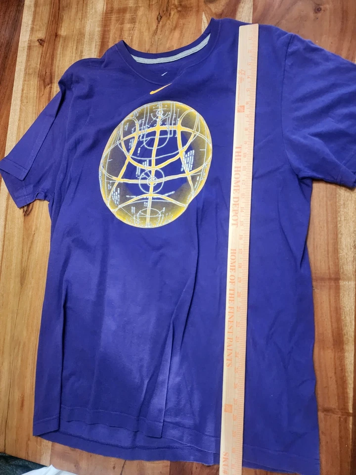 Vintage Los Angeles Lakers Nike Shirt XLarge Yellow Purple Pau Gasol Mens Kobe - Image 4 of 4