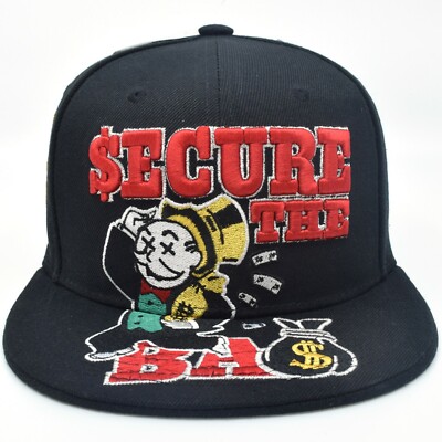 Secure the Bag Money Adult Adjustable $ecure Snap back hat Cap New