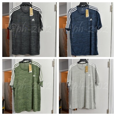 Adidas Men s Tech tee  GRAY GREEN BLACK BLUE size M-XXL 